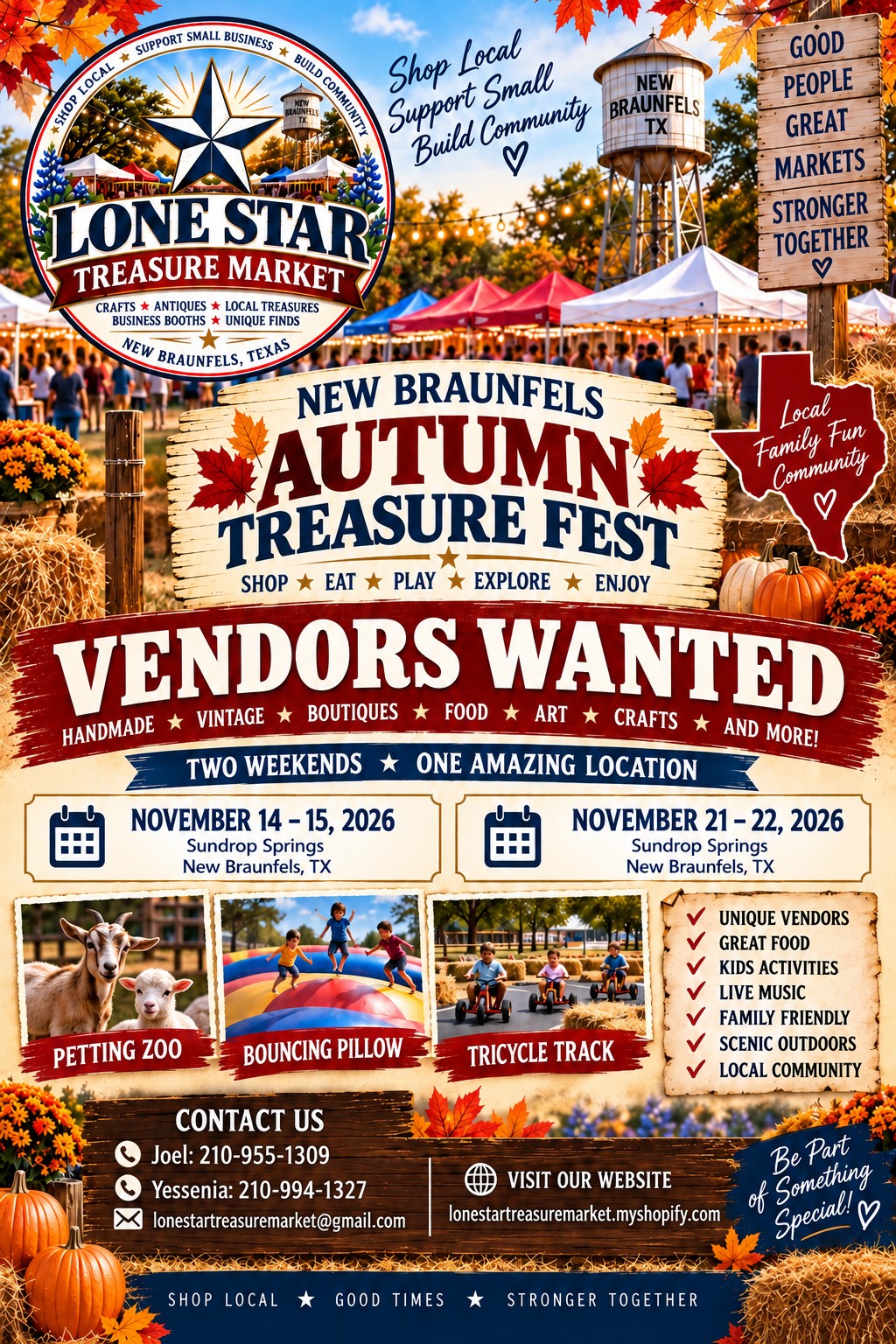 New Braunfels Autumn Treasure Fest Vendors Wanted