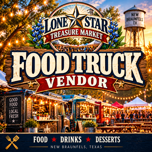 Lone Star Treasure Market food truck vendor registration for November and December 2026